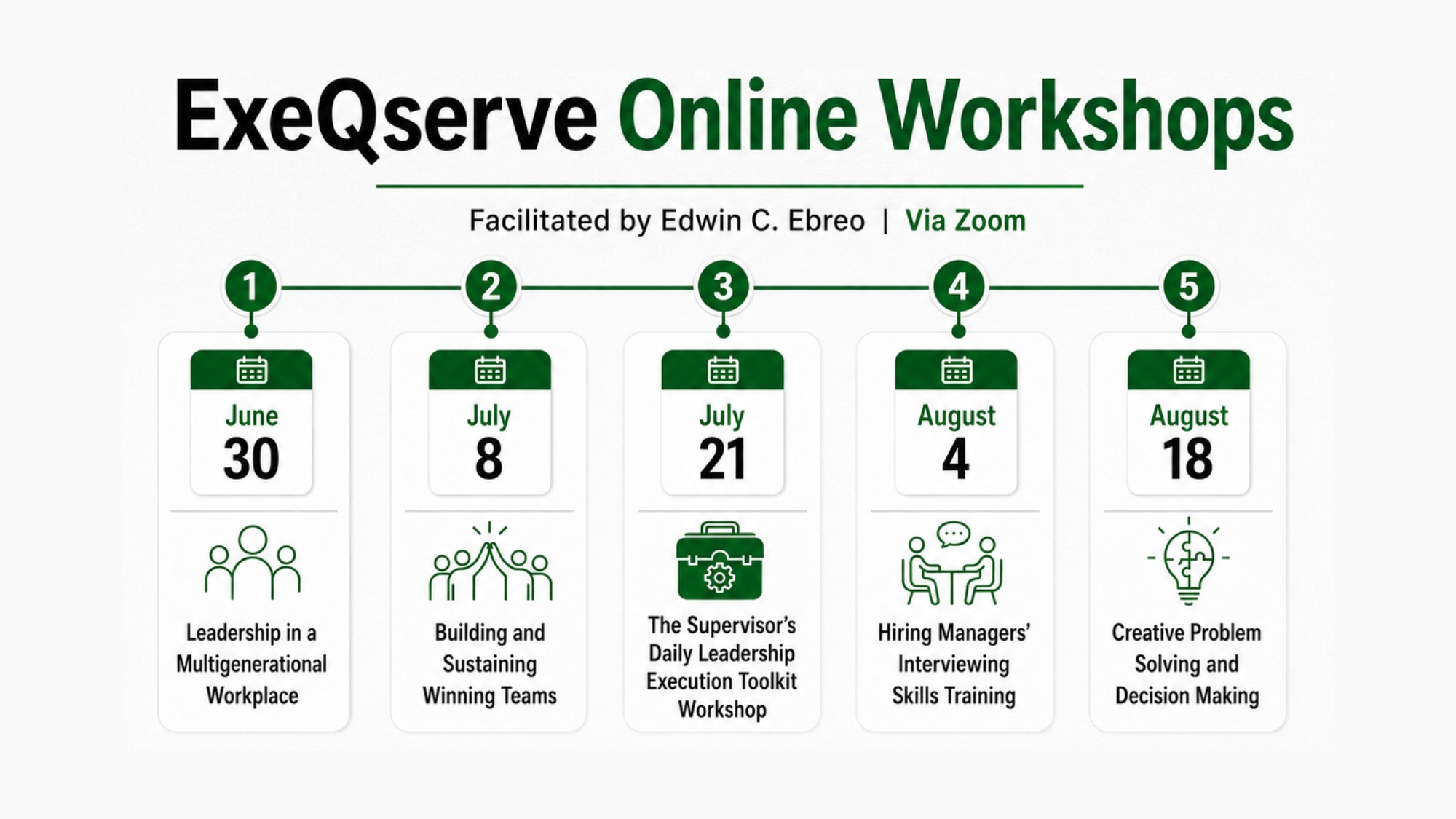 ExeQserve 2026 Online Workshops